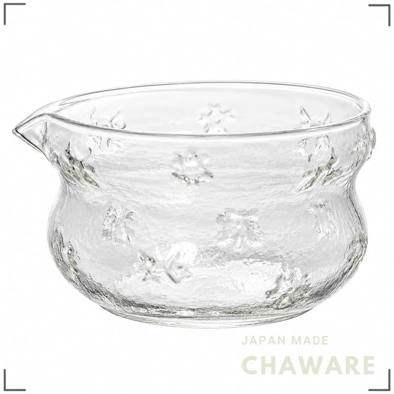 MiniMood 450ml Heat-Resistant Glass Pouring Bowl, Spouted Tea Pitcher, Japanese Tea, Matcha