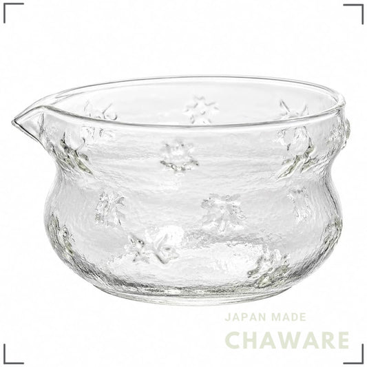 MiniMood 450ml Heat-Resistant Glass Pouring Bowl, Spouted Tea Pitcher, Japanese Tea, Matcha