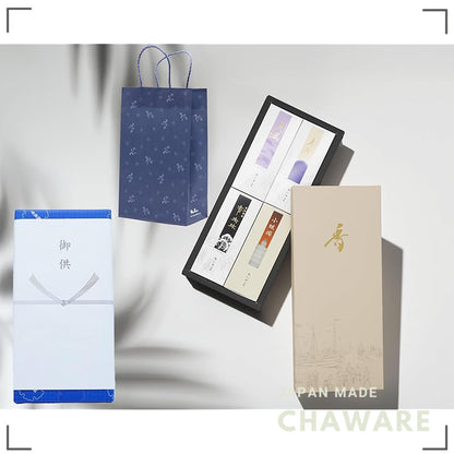 Japanese Memorial Incense and Candle Gift Set – 3 Fragrances with Ceremonial Noshi Wrapping, Made in Japan