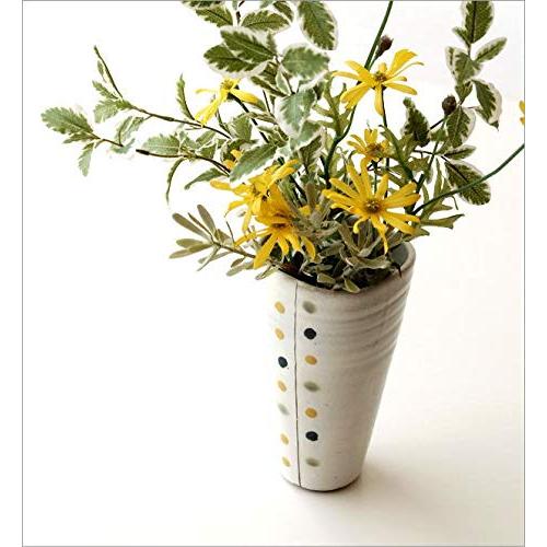 Seto-Yaki Ceramic Vase - Stylish, Cute Japanese-Style Flower Pottery Made in Japan, Handmade Roku