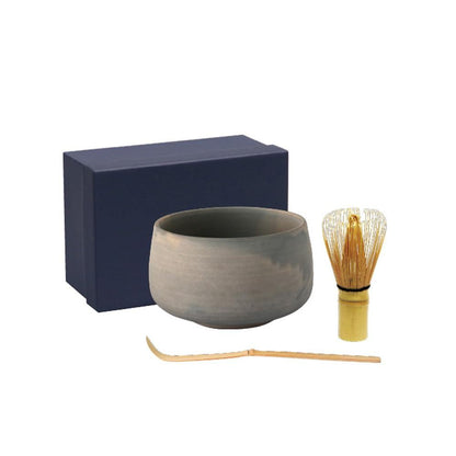 World Create Japanese Matcha Tea Set, 3-Piece Gold-Accented Glaze, 480ml, Model 14981