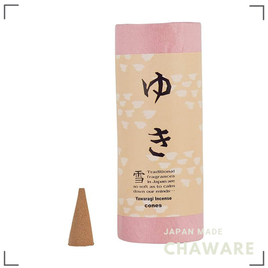Awaji Island Calming Incense - Yuki Snow-like Soft Scent Cones 10pcs ~20min Burn Made in Japan