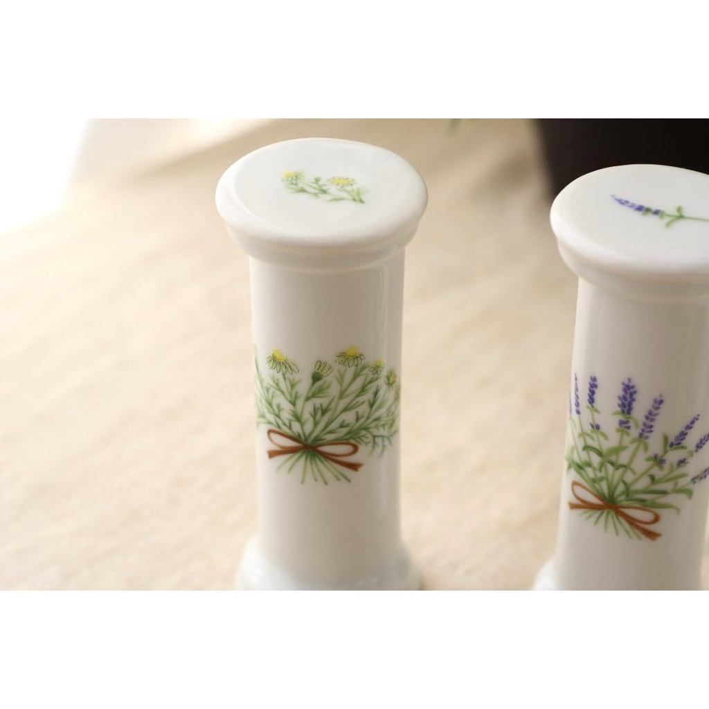 Cerapockke Cute Ceramic 3-Minute Chamomile Hourglass Tea Timer - Seto-Yaki Japan, Floral Gift