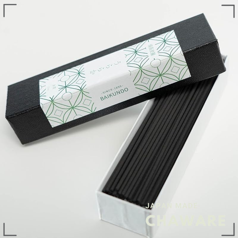 Baikundo Binchotan Rei "Uraraka" Natural Low‑Smoke Japanese Incense Sticks – Made in Awaji, Dye‑Free & Preservative‑Free