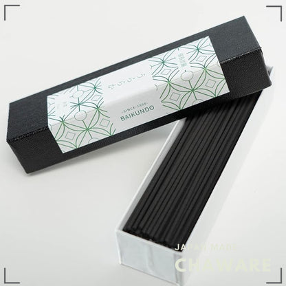 Baikundo Binchotan Rei "Uraraka" Natural Low‑Smoke Japanese Incense Sticks – Made in Awaji, Dye‑Free & Preservative‑Free