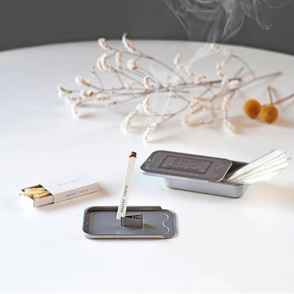GRASSE TOKYO Paper Incense Blackcurrant - Japanese Made Slide Tin Set, Stylish Incense Gift