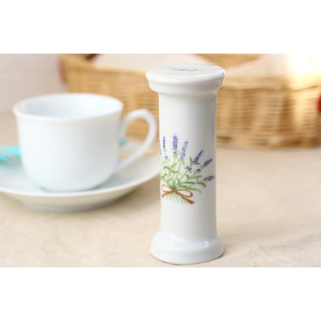 cerapockke Ceramic 3-Minute Lavender Hourglass Tea Timer - Seto-Yaki Japan-Made Floral Souvenir