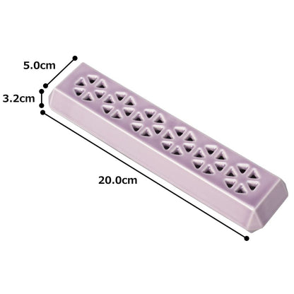 Sunmany Arita Porcelain Incense Holder - Compact Easy-Clean Plate for Modern Altar Pale Purple