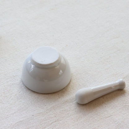 cerapockke 40ml Ceramic Mortar & Pestle - Japan Mino/Seto for DIY Cosmetics, Aroma & Herb Grinding