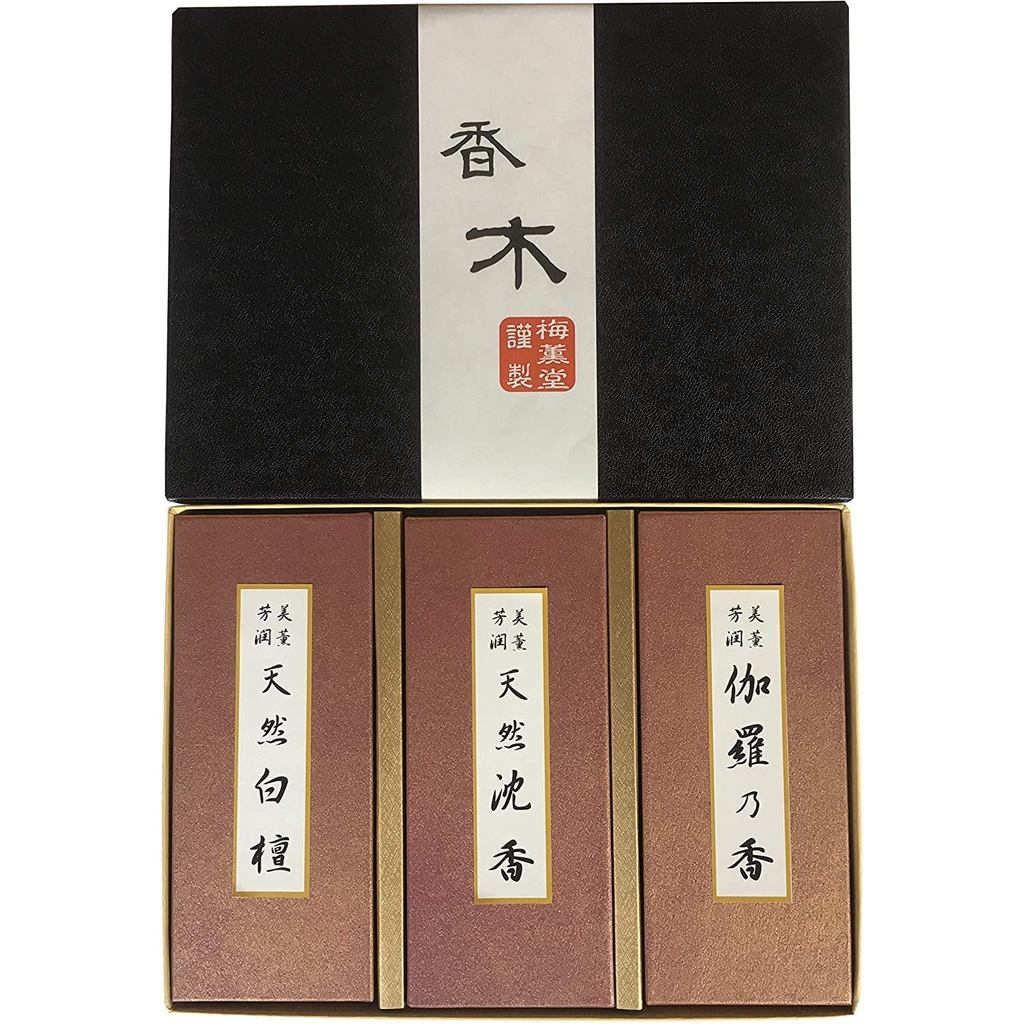 Baikundo Bikun Hojun Incense Sticks - Sandalwood & Agarwood, Awaji-made Lotus Noshi Gift