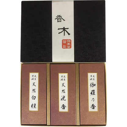 Baikundo Bikun Hojun Incense Sticks - Sandalwood & Agarwood, Awaji-made Lotus Noshi Gift