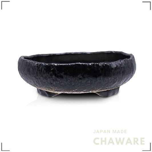 Umekichi Bonsai Supplies Iron Bonsai Pot, Yokkaichi Banko Ware, Ei Kiln, Black, 4in (12cm)