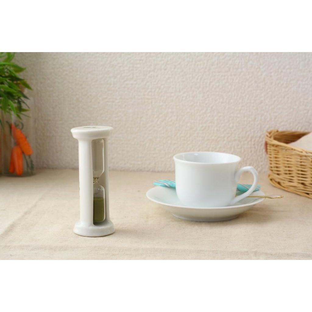 Cerapockke Ceramic 3-Minute Hourglass Seto Ware (Made in Japan) Four-Leaf Clover Tea Timer