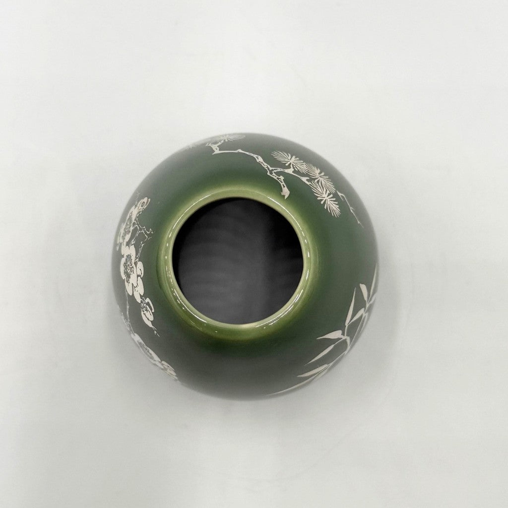 Ceramic Matcha Whisk and Whisk Holder Set (Green and Cherry Blossom)