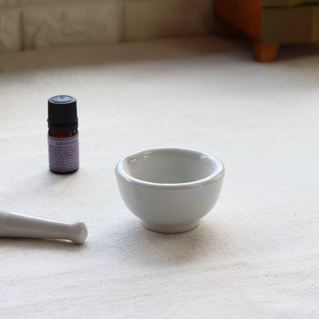 cerapockke 40ml Ceramic Mortar & Pestle - Japan Mino/Seto for DIY Cosmetics, Aroma & Herb Grinding