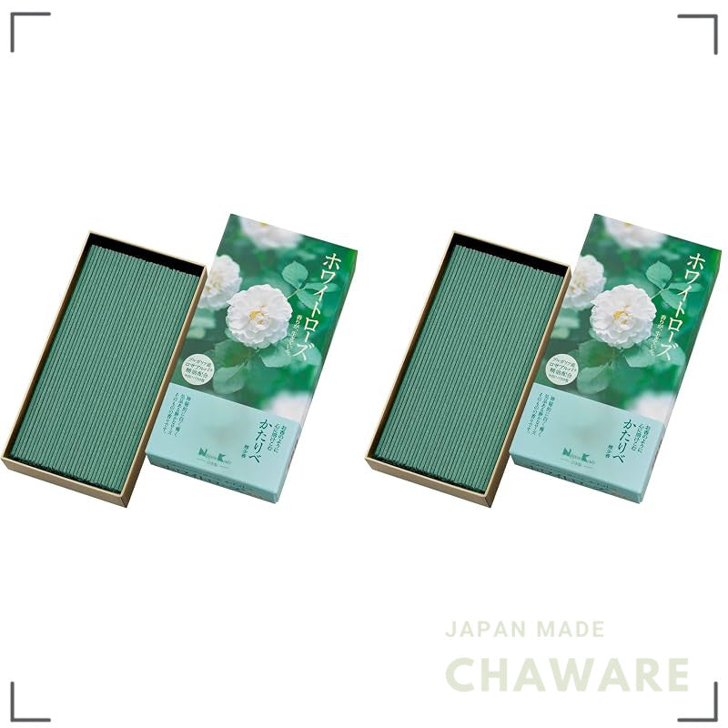 Nippon Kodo Kataribe White Rose Incense Sticks – Low Smoke, Approx. 100g