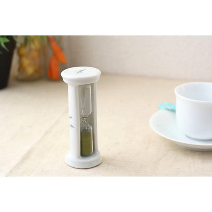 cerapockke Ceramic 3-Minute Lavender Hourglass Tea Timer - Seto-Yaki Japan-Made Floral Souvenir