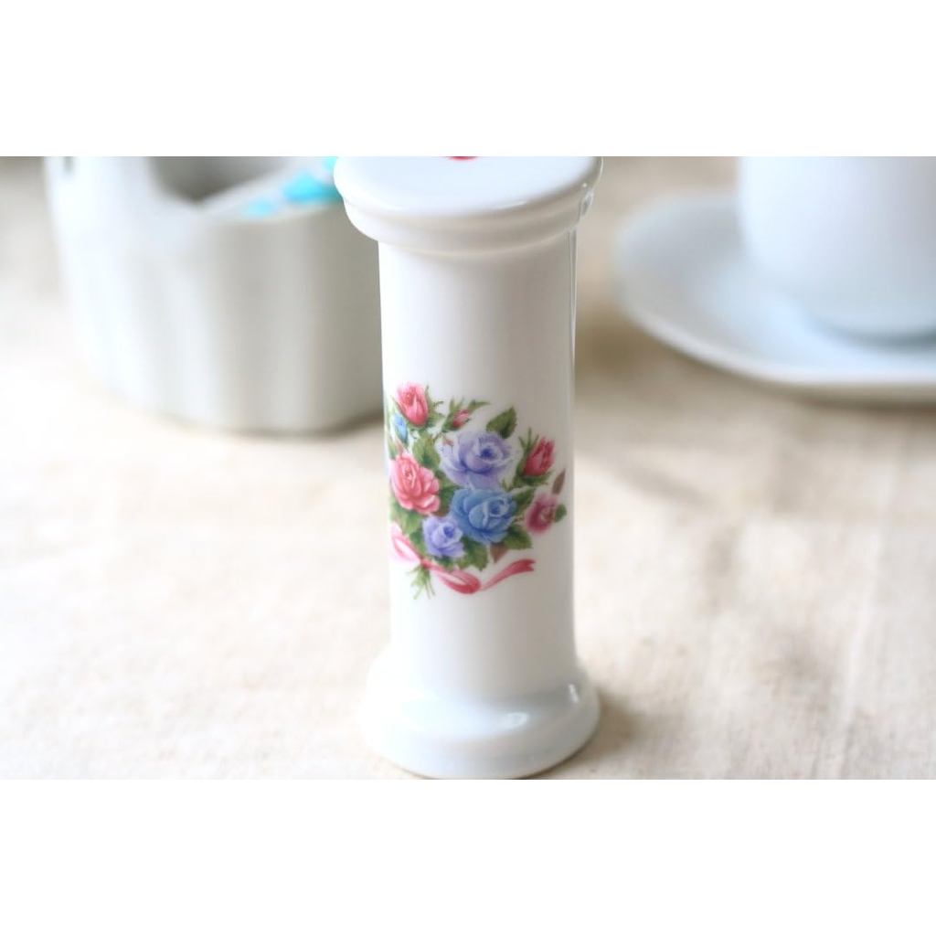 cerapockke Cute Ceramic 3-Minute Hourglass Tea Timer - Bouquet Rose Seto-Yaki Japan Gift & Souvenir