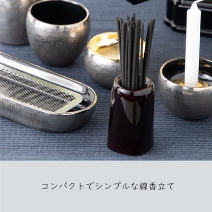 Sunmany Small Authentic Yamanaka Lacquer Incense Stand for Buddhist Altar - Compact 3.0×5.0cm