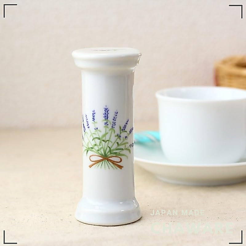 cerapockke Ceramic 3-Minute Lavender Hourglass Tea Timer - Seto-Yaki Japan-Made Floral Souvenir