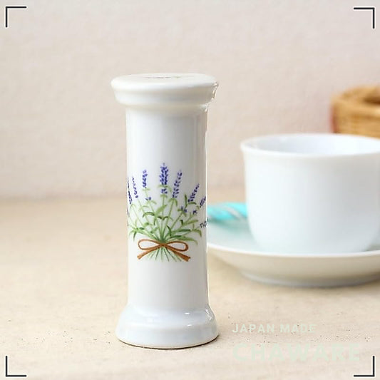 cerapockke Ceramic 3-Minute Lavender Hourglass Tea Timer - Seto-Yaki Japan-Made Floral Souvenir