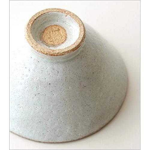 Stylish Japanese Seto-yaki Ceramic Rice Bowl - Kohiki Powder Glaze Hime Chawan, Simple Tableware