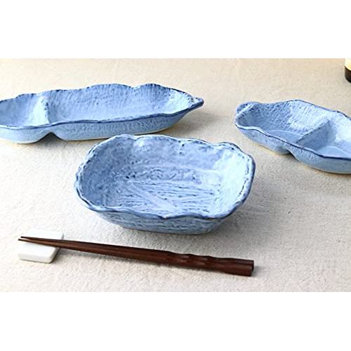 Cerapockke Seto-Yaki 18cm Blue Ceramic Salad Serving Bowl - Japanese Made Versatile Tableware