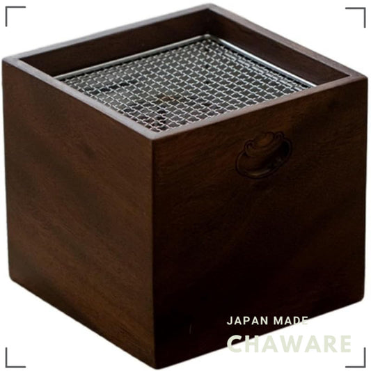 Minogo Multifunctional Wooden Irori Table – Portable Charcoal Stove, Fire Pit & BBQ Grill, Coffee/Tea Table for Indoor &