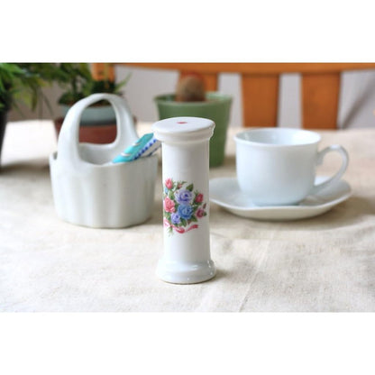 cerapockke Cute Ceramic 3-Minute Hourglass Tea Timer - Bouquet Rose Seto-Yaki Japan Gift & Souvenir