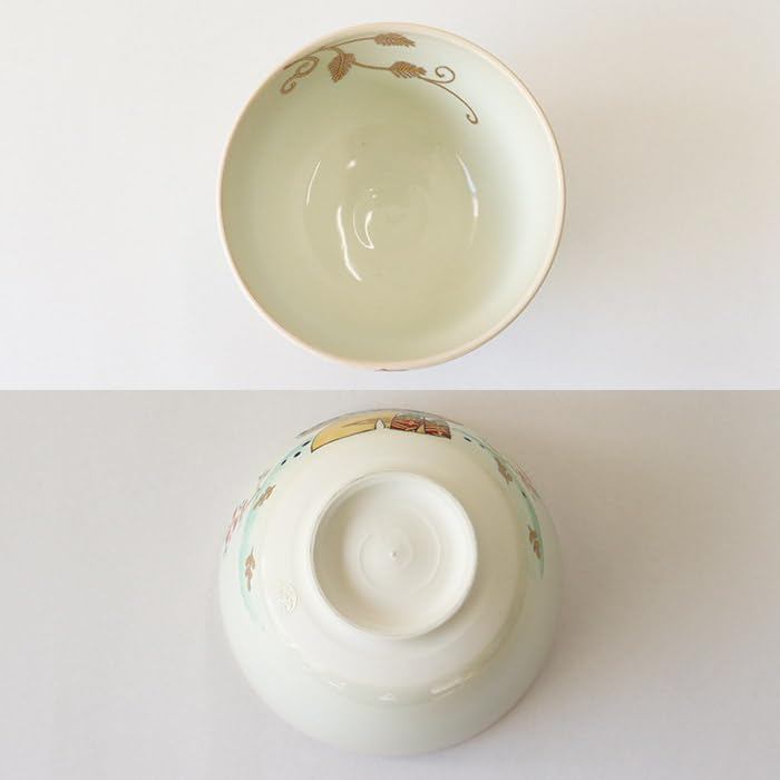 Kyo-yaki Kiyomizu-yaki Matcha Bowl “Kyo Hina” Japanese Tea Ceremony Chawan with Box Made in Japan