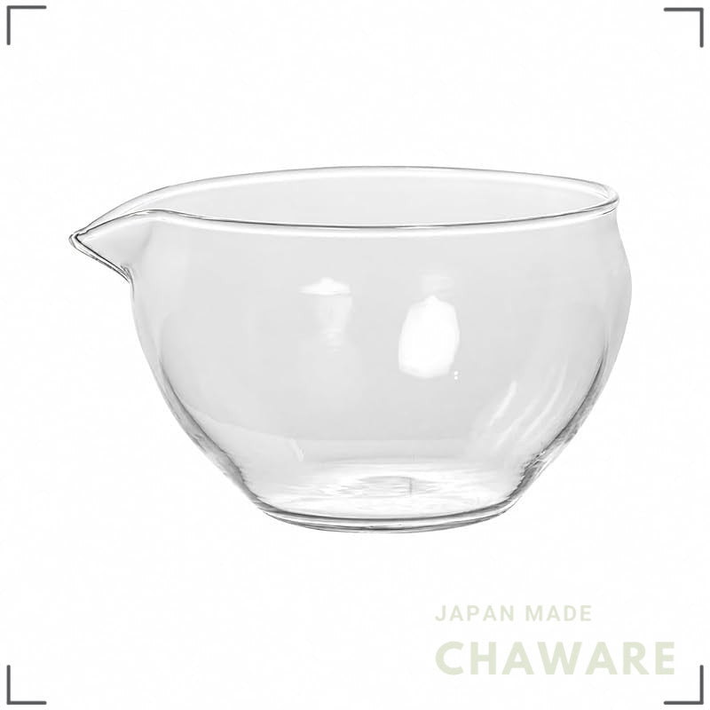 MiniMood 600ml Heat-Resistant Glass Spouted Bowl, Tea Pitcher, Matcha, Sauce Holder