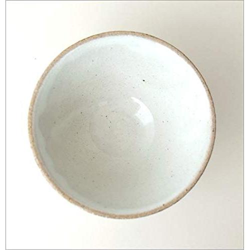 Stylish Japanese Seto-yaki Ceramic Rice Bowl - Kohiki Powder Glaze Hime Chawan, Simple Tableware