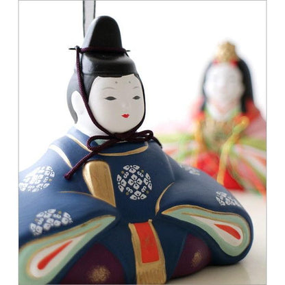 Seto Ceramic Hina Display - Elegant Imperial Couple Figurine for Hinamatsuri Made in Japan