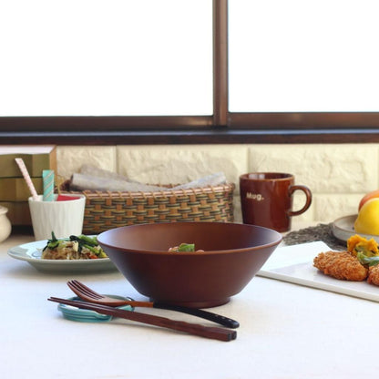 Cerapockke 21cm Japanese Mino/Seto Resin Ramen Donburi Noodle Bowl for Udon Soba Somen