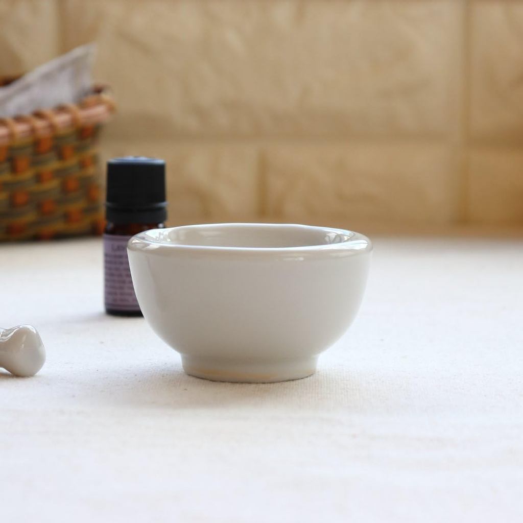 cerapockke 40ml Ceramic Mortar & Pestle - Japan Mino/Seto for DIY Cosmetics, Aroma & Herb Grinding