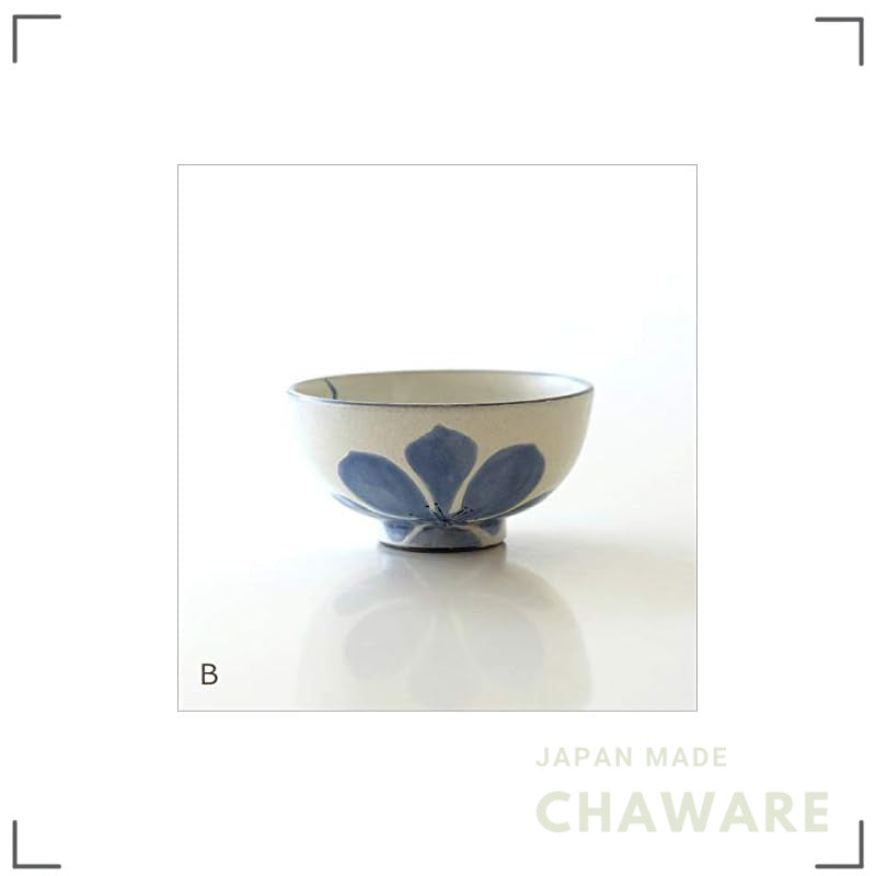 Kanon Japanese Seto Ware Ceramic Floral Rice Bowl – Cute Stylish Made in Japan