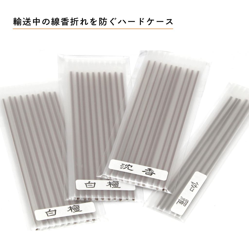 Minori-en Fuin Japanese Incense Trial Set - Agarwood (Kyara), Sandalwood Sticks, Natural, Japan