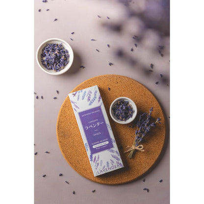 ENSEN Lavender Incense Sticks Japanese Floral Relaxing Aromatherapy 20g 13.5cm ~30min No Holder