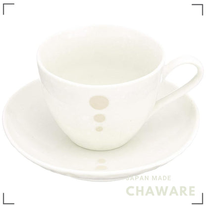 Mino Ware Ceramic Cup & Saucer Set (Approx. 180ml) – Microwave & Dishwasher Safe, Made in Japan