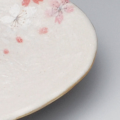 Souhou Kiln Heian Sakura Cherry Blossom Triangle Plate 14x15x2.3cm Japanese Tableware 317-19-403