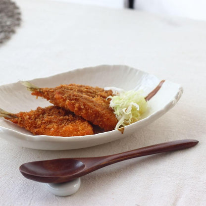 Cerapockke Mino & Seto Ware 22.5cm Hand-Painted Brown-Line Deep Long Pasta Plate Made in Japan