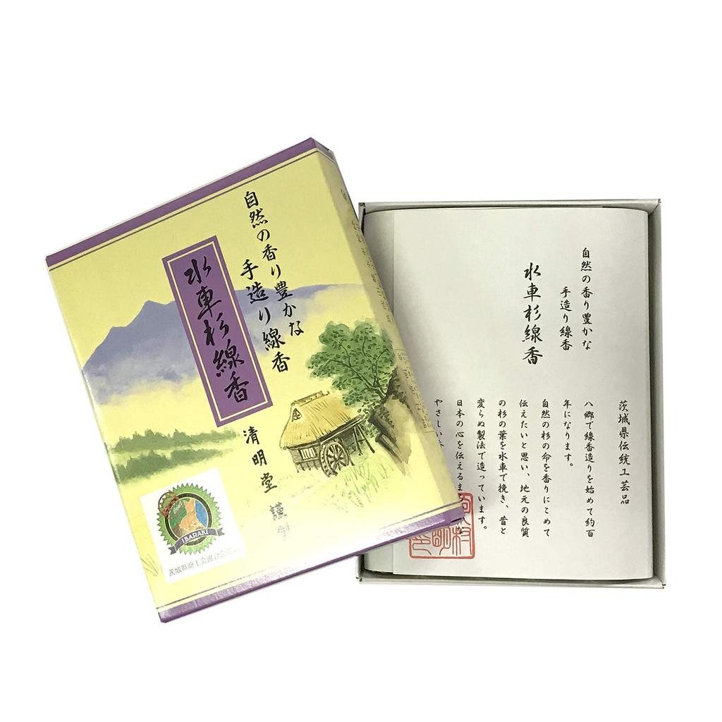 Waterwheel Sugi Incense Sticks - Additive-Free, 100% Japanese Cedar Leaves, Made in Japan (1 Pack)
