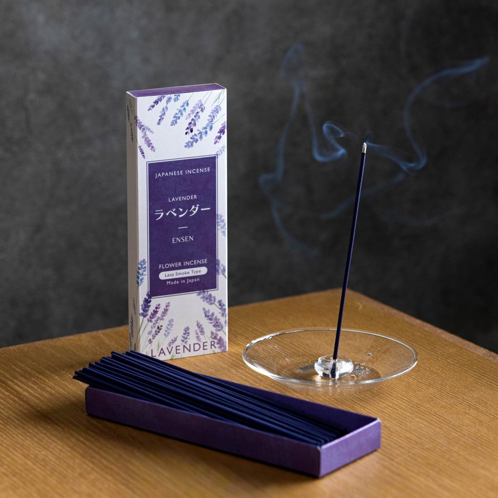 ENSEN Lavender Incense Sticks Japanese Floral Relaxing Aromatherapy 20g 13.5cm ~30min No Holder
