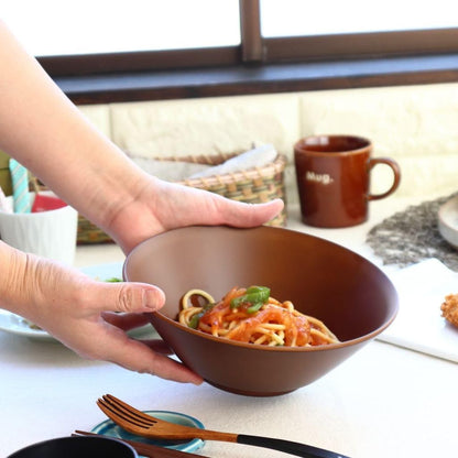 Cerapockke 21cm Japanese Mino/Seto Resin Ramen Donburi Noodle Bowl for Udon Soba Somen