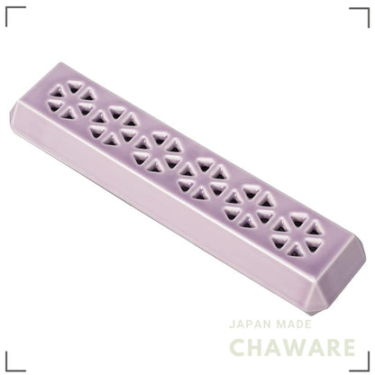 Sunmany Arita Porcelain Incense Holder - Compact Easy-Clean Plate for Modern Altar Pale Purple