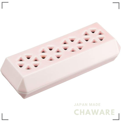 Sunmany Arita Porcelain Incense Tray - Compact Pink Made in Japan Incense Holder for Sticks/Resin