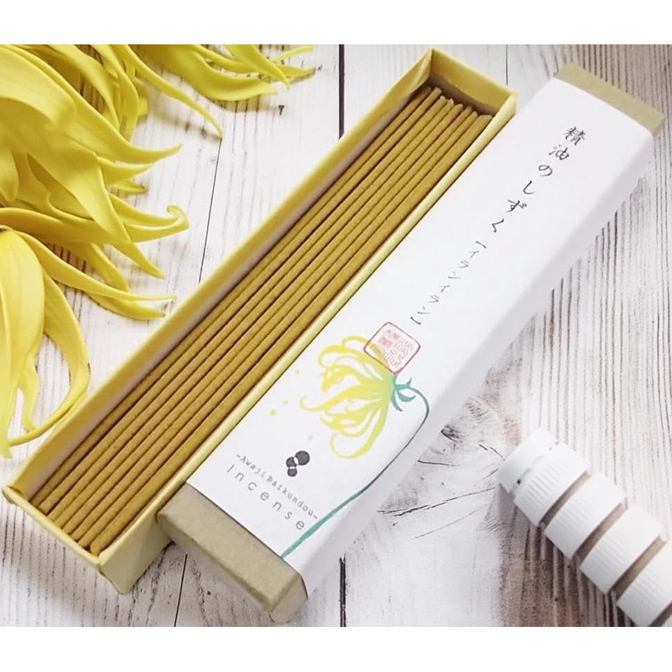 Awaji Baikundo Seiyu no Shizuku Essential Oil Incense Sticks – Japanese Aromatic Home Fragrance, Various Scents (8g/30g)