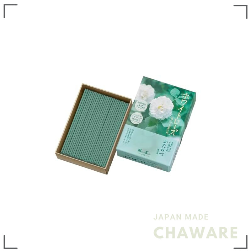 Nippon Kodo Kataribe White Rose Short Incense Sticks Approx 50g Low-Smoke Japanese Incense