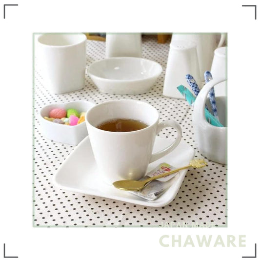 cerapockke CPhome 170ml Japanese Seto Ware Coffee Cup & Saucer - Warm Cream New Bone China, Cafe Use