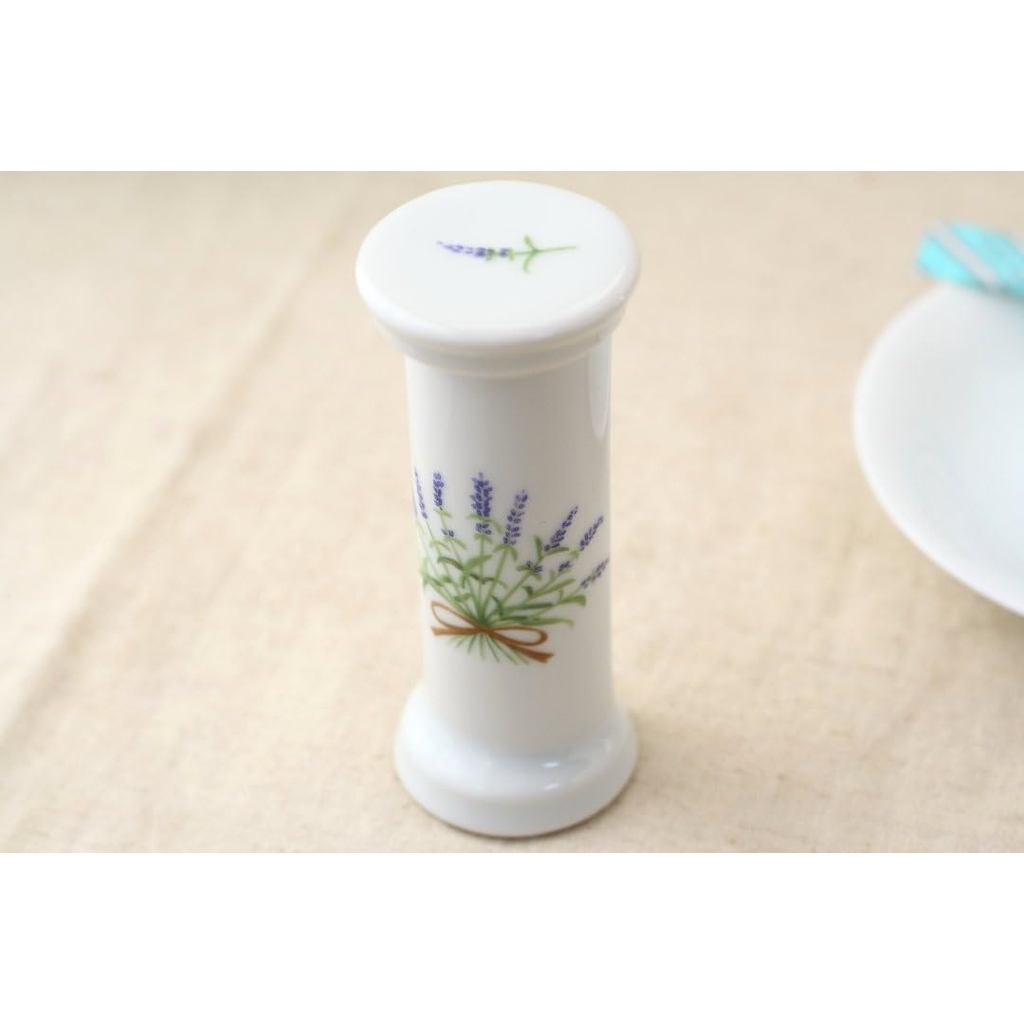 cerapockke Ceramic 3-Minute Lavender Hourglass Tea Timer - Seto-Yaki Japan-Made Floral Souvenir